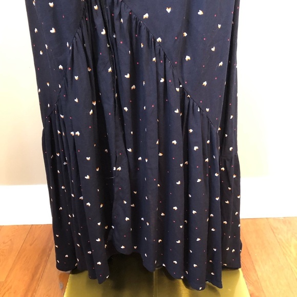 Lush Black Maxi Dress with Open Back, Tiered Hem Lagenlook Size M - Picture 8 of 11